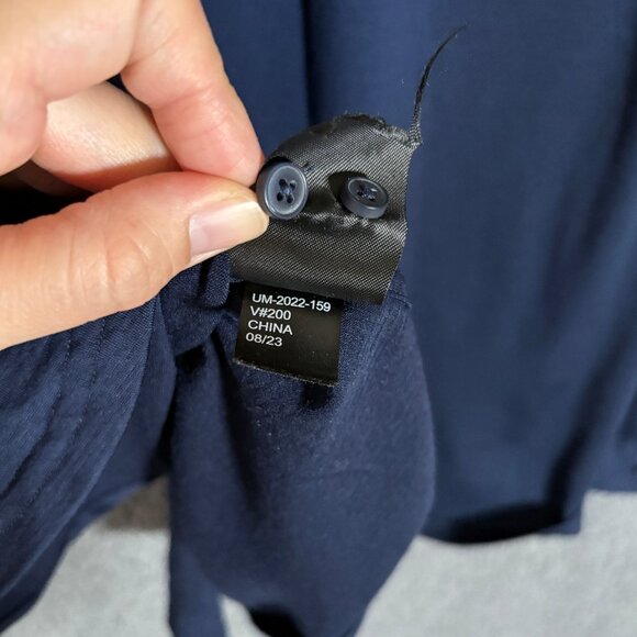 Unbound Merino 100% Wool Button Down Long Sleeve Shirt - Men's Size L - Blue - Picture 5 of 9